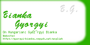 bianka gyorgyi business card